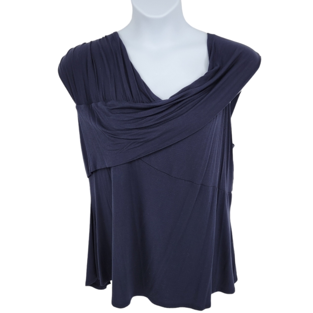 Lane Bryant Dark Blue Wrap Front Top NWT Size‎ 24